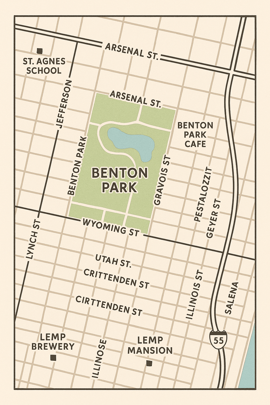 Benton Park Neighborhood Map