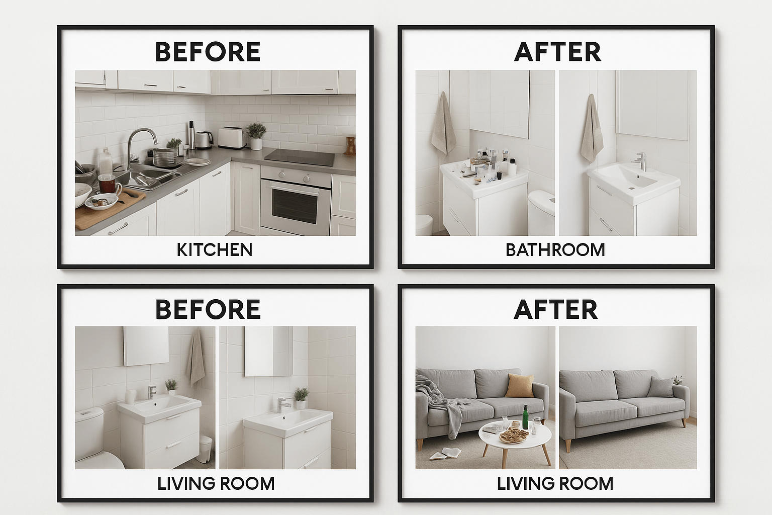 Clayton MO house cleaning before and after professional results.