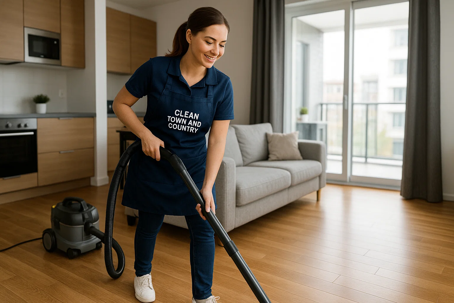 House cleaning Town and Country professional wiping table – Clean Town and Country residential services