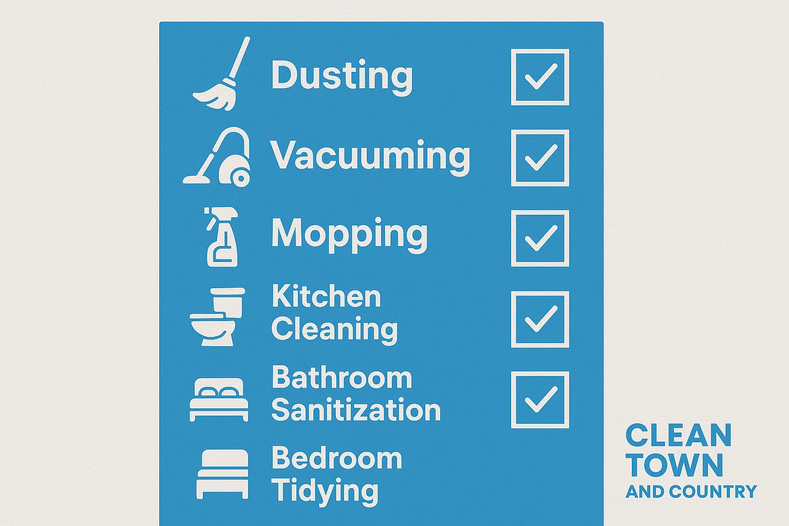 Cleaning checklist infographic