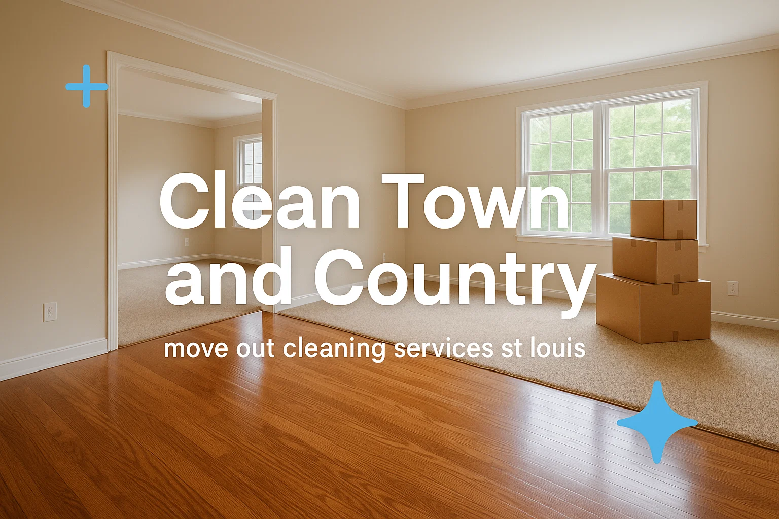 Spotless Hardwood Floors – Move Out Cleaning St. Louis Empty St. Louis home with spotless hardwood floors after a professional move-out cleaning