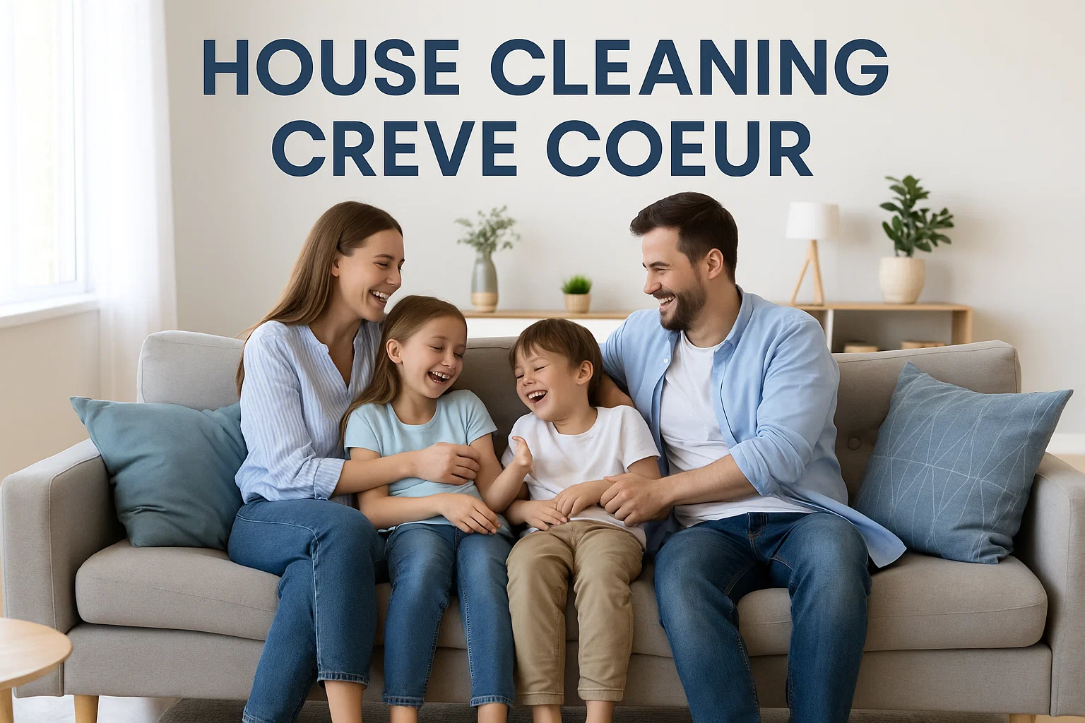 Happy Family in Clean Creve Coeur Home