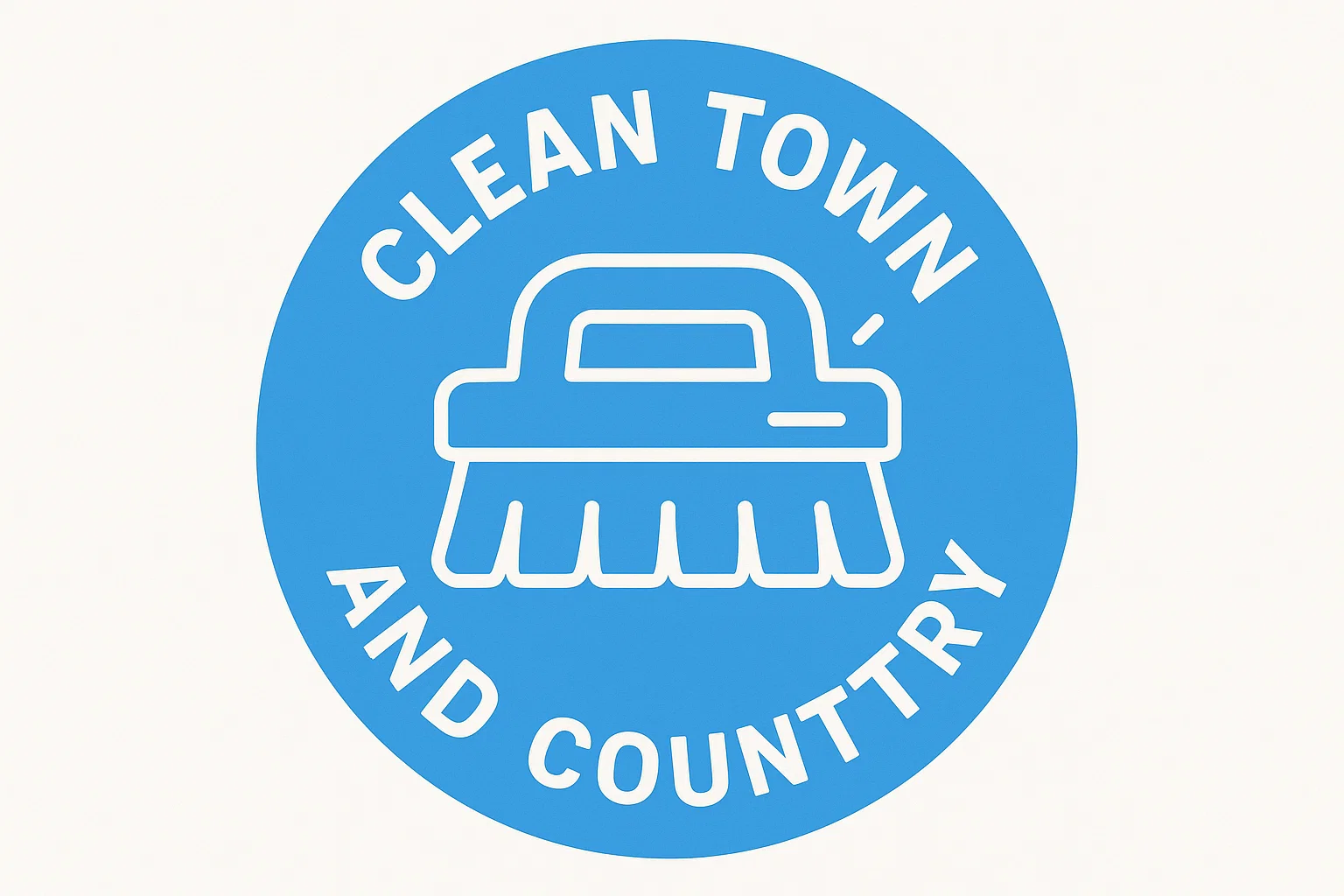 Icon symbolizing deep cleaning with brush from Clean Town and Country