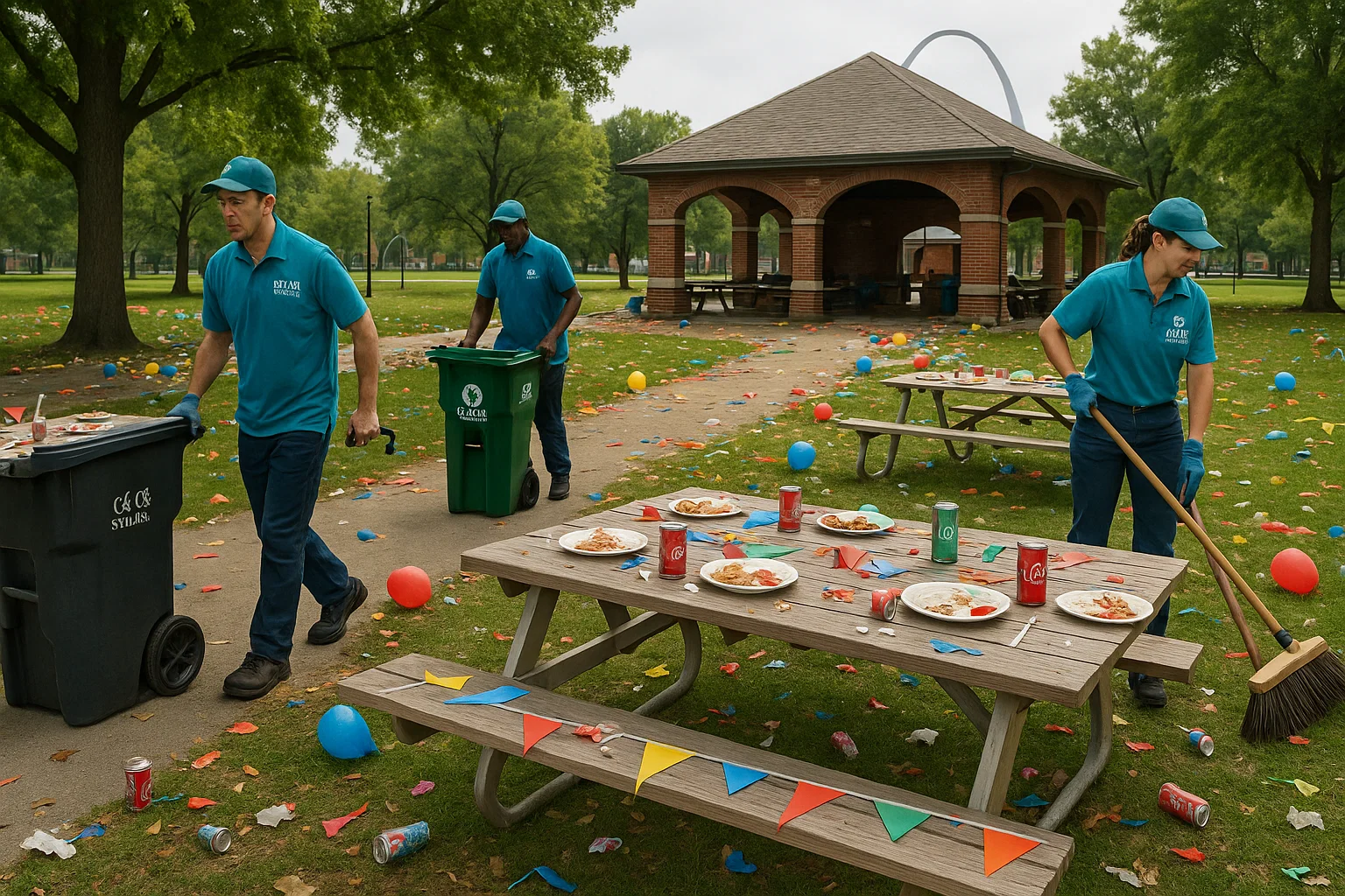 Post event cleanup St. Louis outdoor festival block party