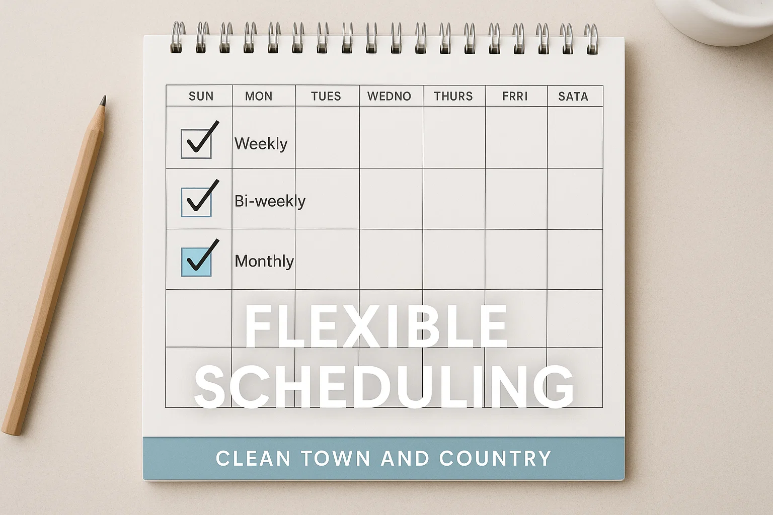 Customizable Cleaning Services St. Louis - Schedule Calendar Custom cleaning service schedule calendar for St. Louis families