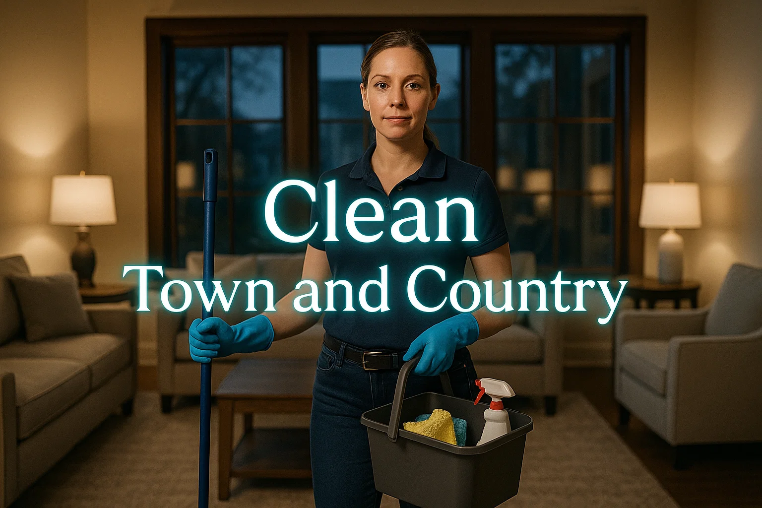 Flexible Evening Cleaning Services St. Louis Evening house cleaner working in modern St. Louis living room