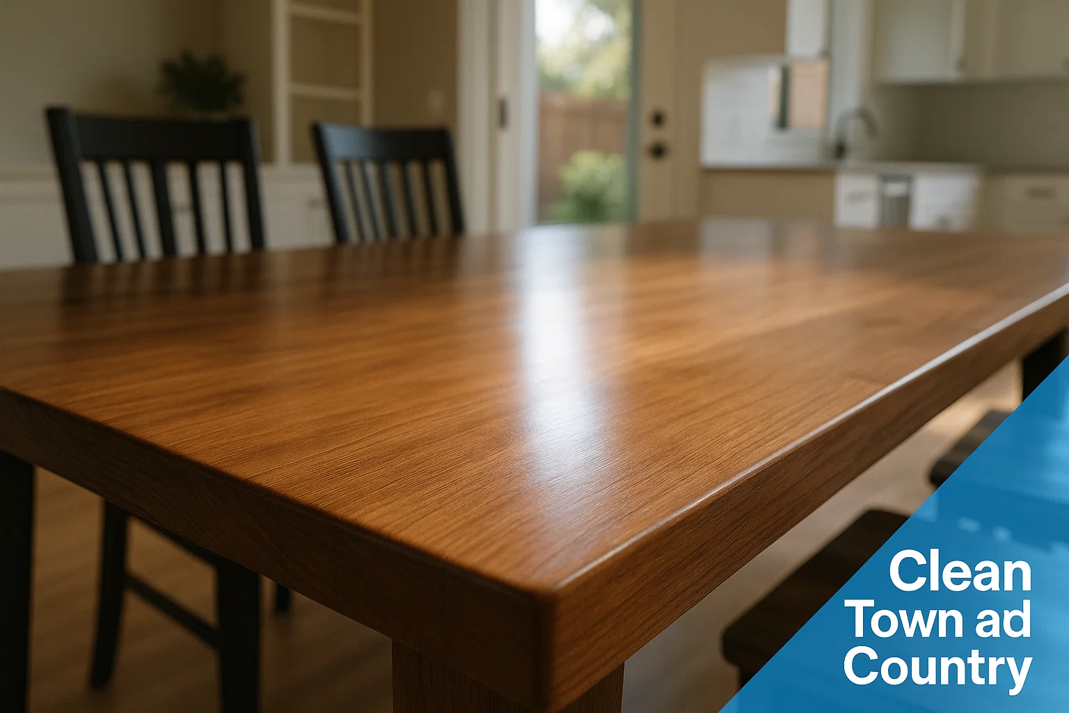 Polished countertops and furniture protected by recurring cleaning
