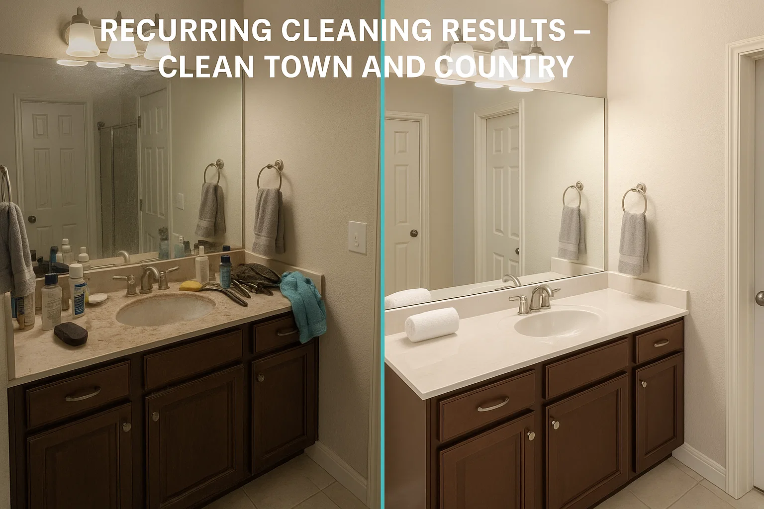 Before and after bathroom cleaning in St. Louis