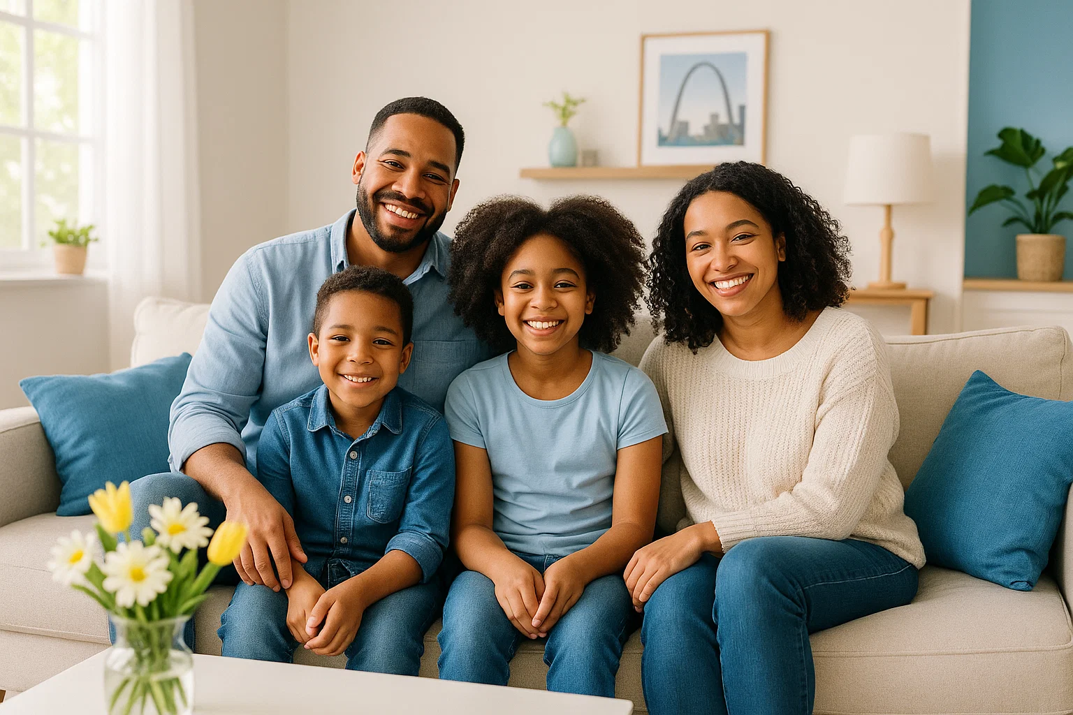 Weekend Cleaning Service in St. Louis Happy St. Louis family after a weekend cleaning service